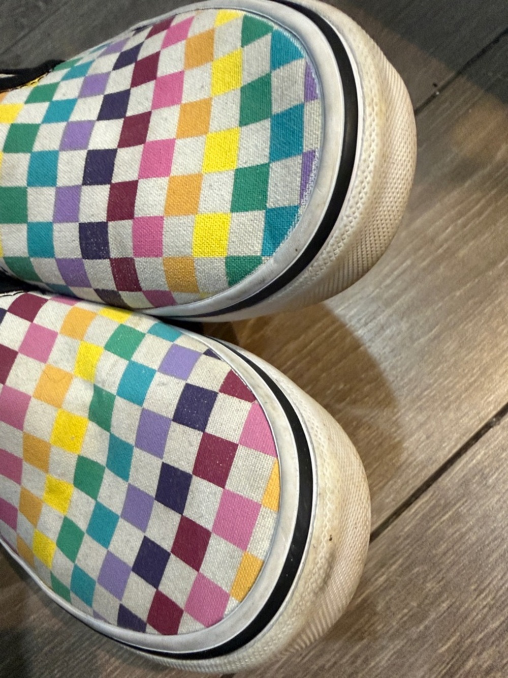 Vans Kids Multicolor Checkerboard Slip-On Sneakers - Picture 11 of 14